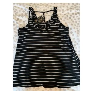 Black and white stripe tank